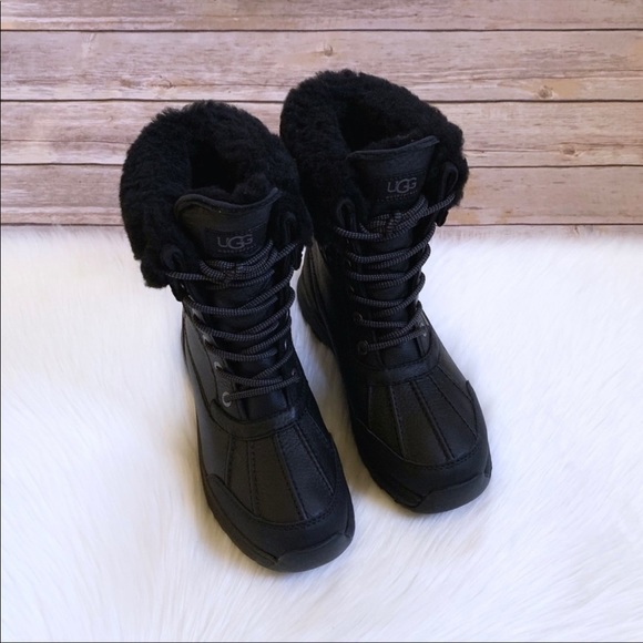 UGG Adirondack III Snow Leopard Black Waterproof Boots - Picture 5 of 10